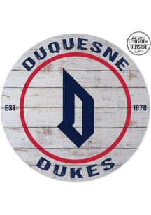 KH Sports Fan Duquesne Dukes 20x20 In Out Weathered Circle Sign - Grey