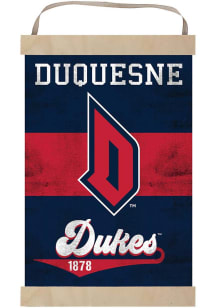 KH Sports Fan Duquesne Dukes Reversible Retro Banner Sign - Red