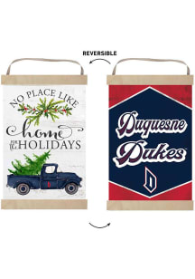 KH Sports Fan Duquesne Dukes Holiday Reversible Banner Sign - White