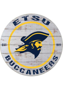 KH Sports Fan East Tennesse State Buccaneers 20x20 Weathered Circle Sign - Grey