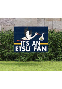 East Tennesse State Buccaneers KH Sports Fan 18x24 Stork Yard Sign - Navy Blue