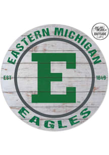 KH Sports Fan Eastern Michigan Eagles 20x20 In Out Weathered Circle Sign - Grey