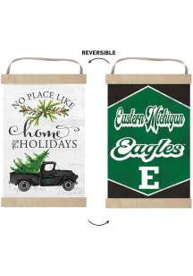 KH Sports Fan Eastern Michigan Eagles Holiday Reversible Banner Sign - White