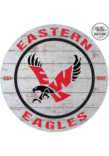 KH Sports Fan Eastern Washington Eagles 20x20 In Out Weathered Circle Sign - Grey