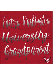 KH Sports Fan Eastern Washington Eagles 10in x 10in Grandparents Sign - Red