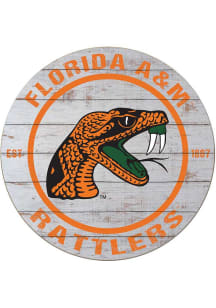 KH Sports Fan Florida A&M Rattlers 20x20 Weathered Circle Sign - Grey