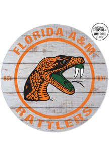 KH Sports Fan Florida A&M Rattlers 20x20 In Out Weathered Circle Sign - Grey