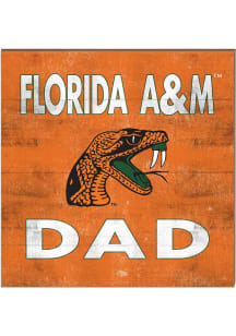 KH Sports Fan Florida A&M Rattlers 10in x 10in Dad Sign - Orange