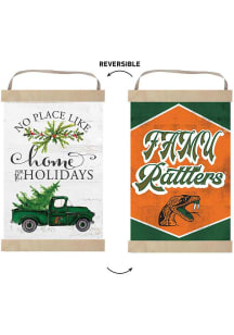 KH Sports Fan Florida A&M Rattlers Holiday Reversible Banner Sign - White
