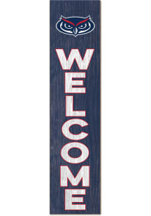 KH Sports Fan Florida Atlantic Owls 11x46 Welcome Leaning Sign - Blue