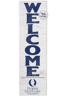 KH Sports Fan Florida Gulf Coast Eagles 10x35 Welcome Sign - White