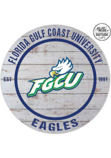 KH Sports Fan Florida Gulf Coast Eagles 20x20 In Out Weathered Circle Sign - Grey