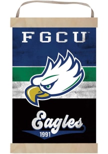 KH Sports Fan Florida Gulf Coast Eagles Reversible Retro Banner Sign - Green