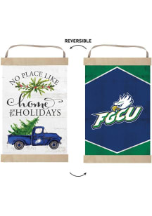 KH Sports Fan Florida Gulf Coast Eagles Holiday Reversible Banner Sign - White