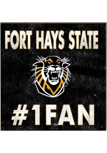 KH Sports Fan Fort Hays State Tigers 10x10 #1 Fan Sign - Black