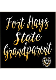 KH Sports Fan Fort Hays State Tigers 10in x 10in Grandparents Sign - Black