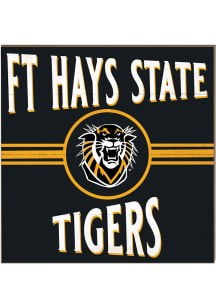 KH Sports Fan Fort Hays State Tigers 10x10 Retro Sign - Black