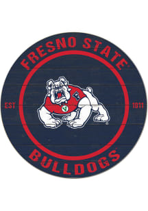 KH Sports Fan Fresno State Bulldogs 20x20 Colored Circle Sign - Red