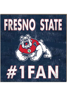 KH Sports Fan Fresno State Bulldogs 10x10 #1 Fan Sign - Red