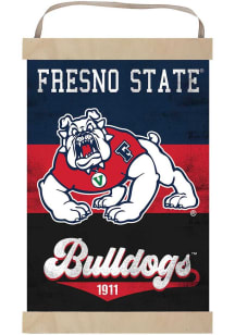 KH Sports Fan Fresno State Bulldogs Reversible Retro Banner Sign - Red