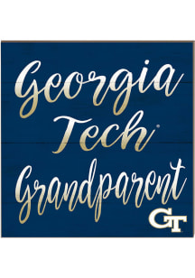 KH Sports Fan GA Tech Yellow Jackets 10in x 10in Grandparents Sign - Gold