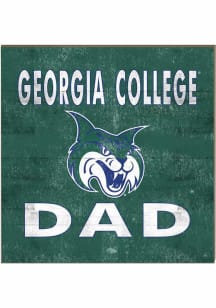KH Sports Fan Georgia College Bobcats 10in x 10in Dad Sign - Blue