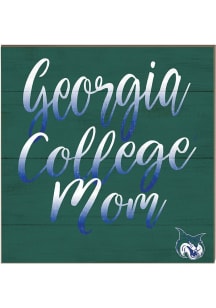 KH Sports Fan Georgia College Bobcats 10in x 10in Mom Sign - Blue