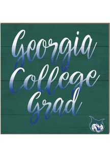 KH Sports Fan Georgia College Bobcats 10in x 10in Grad Sign - Blue