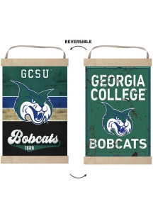KH Sports Fan Georgia College Bobcats Reversible Retro Banner Sign - Blue