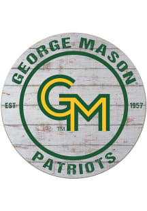 KH Sports Fan George Mason University 20x20 Weathered Circle Sign - Grey