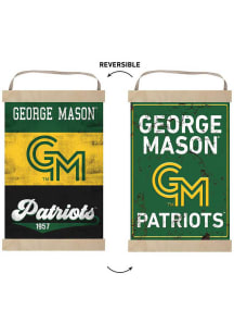 KH Sports Fan George Mason University Reversible Retro Banner Sign - Green