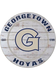 KH Sports Fan Georgetown Hoyas 20x20 Weathered Circle Sign - Grey