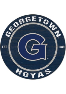 KH Sports Fan Georgetown Hoyas 20x20 Colored Circle Sign - Blue