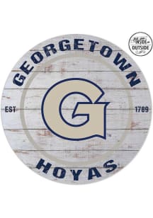 KH Sports Fan Georgetown Hoyas 20x20 In Out Weathered Circle Sign - Grey