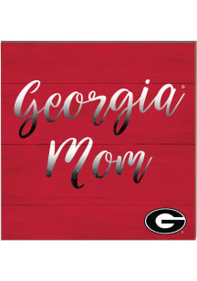 KH Sports Fan Georgia Bulldogs 10in x 10in Mom Sign - Red