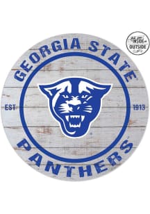 KH Sports Fan Georgia State Panthers 20x20 In Out Weathered Circle Sign - Grey