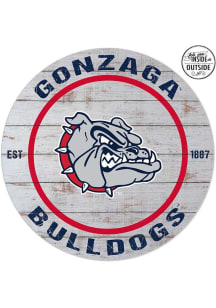 KH Sports Fan Gonzaga Bulldogs 20x20 In Out Weathered Circle Sign - Grey
