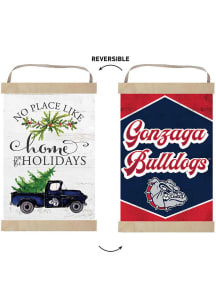 KH Sports Fan Gonzaga Bulldogs Holiday Reversible Banner Sign - White