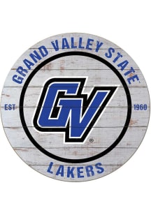 KH Sports Fan Grand Valley State Lakers 20x20 Weathered Circle Sign - Grey