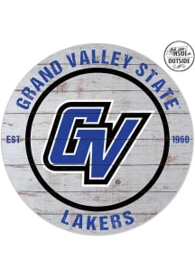 KH Sports Fan Grand Valley State Lakers 20x20 In Out Weathered Circle Sign - Grey