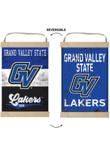 KH Sports Fan Grand Valley State Lakers Reversible Retro Banner Sign - Blue