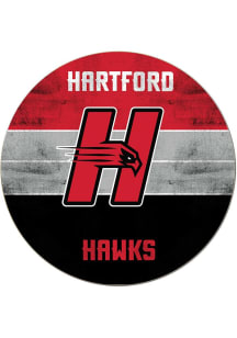 KH Sports Fan Hartford Hawks 20x20 Retro Multi Color Circle Sign - Red