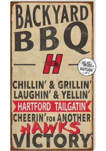 KH Sports Fan Hartford Hawks 11x20 Indoor Outdoor BBQ Sign - Tan