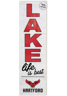 KH Sports Fan Hartford Hawks 10x35 Lake Life is Best Indoor Outdoor Sign - White