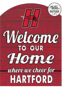 KH Sports Fan Hartford Hawks 16x22 Indoor Outdoor Marquee Sign - Red
