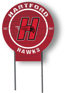 Hartford Hawks KH Sports Fan 20x20 Color Logo Circle Yard Sign - Red
