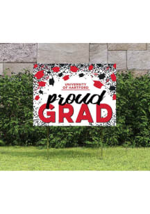 Hartford Hawks KH Sports Fan 18x24 Proud Grad Confetti Yard Sign - Red