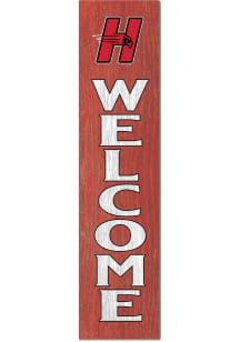 KH Sports Fan Hartford Hawks 11x46 Welcome Leaning Sign - Red