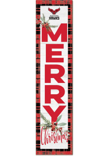 KH Sports Fan Hartford Hawks 11x46 Merry Christmas Leaning Sign - Red
