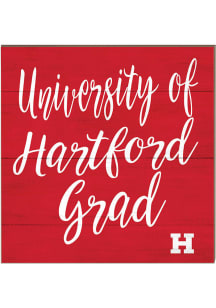 KH Sports Fan Hartford Hawks 10in x 10in Grad Sign - Red